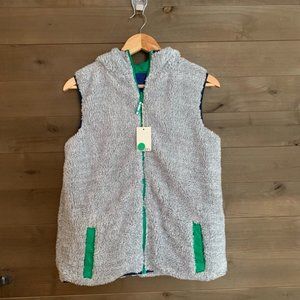MINI BODEN Cozy Reversible Shaggy Fleece Vest NWT!